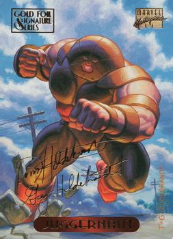 1994 Fleer Marvel Masterpieces Hildebrandt Brothers - Gold Foil Signature #59 Juggernaut Front