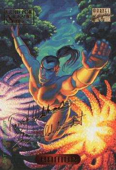 1994 Fleer Marvel Masterpieces Hildebrandt Brothers - Gold Foil Signature #81 Namor Front