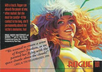 1994 Fleer Marvel Masterpieces Hildebrandt Brothers - Gold Foil Signature #101 Rogue Back