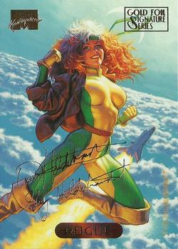 1994 Fleer Marvel Masterpieces Hildebrandt Brothers - Gold Foil Signature #101 Rogue Front