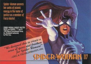 1994 Fleer Marvel Masterpieces Hildebrandt Brothers - Gold Foil Signature #117 Spider-Woman Back