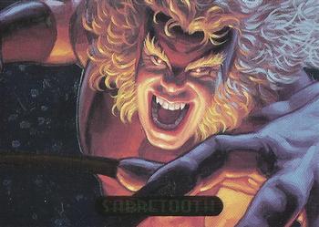 1994 Fleer Marvel Masterpieces Hildebrandt Brothers - PowerBlast #8 Sabretooth Front