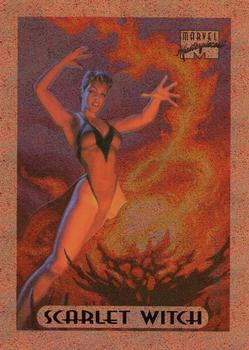 1994 Fleer Marvel Masterpieces Hildebrandt Brothers - Bronze Holofoils #7 Scarlet Witch Front