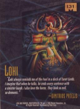 1995 Fleer Marvel Masterpieces #131 Loki Back