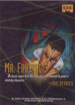 1995 Fleer Marvel Masterpieces #135 Mr. Fantastic Back