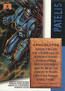 1995 Fleer Marvel Masterpieces #2 Apocalypse Back