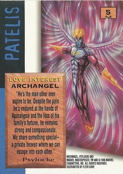 1995 Fleer Marvel Masterpieces #5 Archangel Back