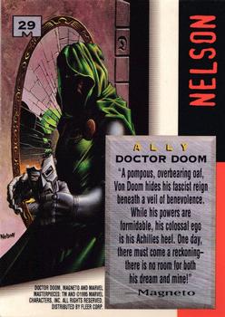 1995 Fleer Marvel Masterpieces #29 Dr. Doom Back