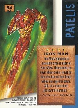 1995 Fleer Marvel Masterpieces #54 Iron Man Back