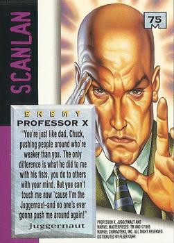 1995 Fleer Marvel Masterpieces #75 Professor X Back