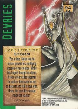 1995 Fleer Marvel Masterpieces #94 Storm Back
