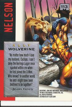 1995 Fleer Marvel Masterpieces #113 Wolverine Back