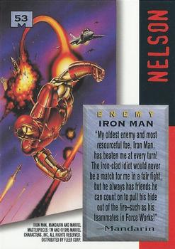 1995 Fleer Marvel Masterpieces - E-Motion Signature Series #53 Iron Man Back