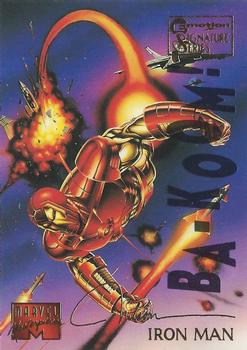 1995 Fleer Marvel Masterpieces - E-Motion Signature Series #53 Iron Man Front