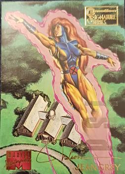 1995 Fleer Marvel Masterpieces - E-Motion Signature Series #55 Jean Grey Front