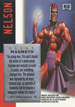 1995 Fleer Marvel Masterpieces - E-Motion Signature Series #62 Magneto Back