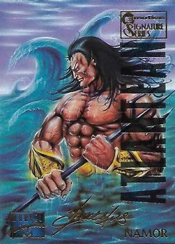 1995 Fleer Marvel Masterpieces - E-Motion Signature Series #71 Namor Front