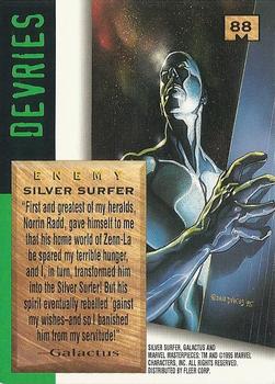 1995 Fleer Marvel Masterpieces - E-Motion Signature Series #88 Silver Surfer Back