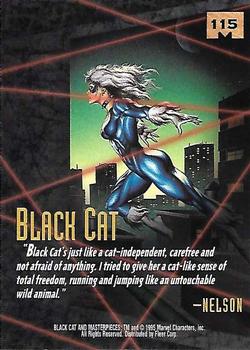 1995 Fleer Marvel Masterpieces - E-Motion Signature Series #115 Black Cat Back