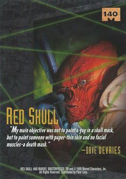 1995 Fleer Marvel Masterpieces - E-Motion Signature Series #140 Red Skull Back