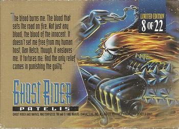 1995 Fleer Marvel Masterpieces - Canvas #8 Ghost Rider Back