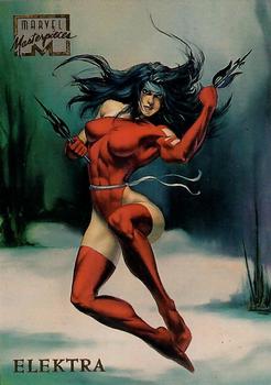 1996 Fleer/SkyBox Marvel Masterpieces #14 Elektra Front