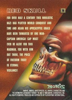 1996 Fleer/SkyBox Marvel Masterpieces #74 Red Skull Back