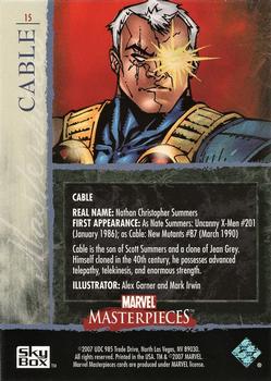 2007 SkyBox Marvel Masterpieces #15 Cable Back