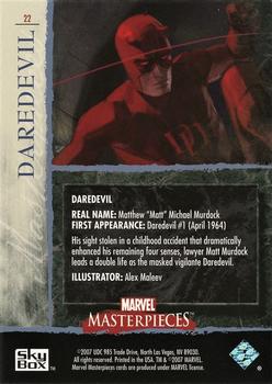2007 SkyBox Marvel Masterpieces #22 Daredevil Back