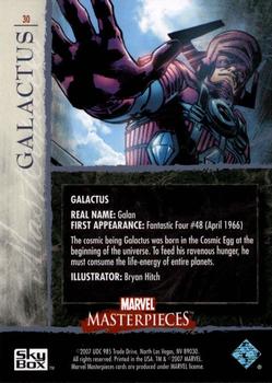 2007 SkyBox Marvel Masterpieces #30 Galactus Back