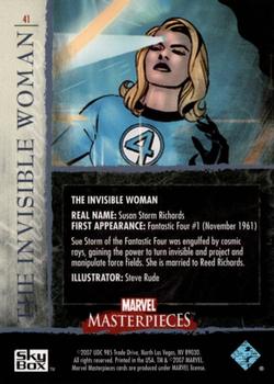 2007 SkyBox Marvel Masterpieces #41 The Invisible Woman Back