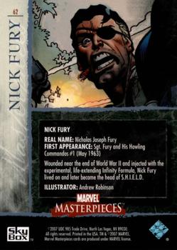 2007 SkyBox Marvel Masterpieces #62 Nick Fury Back