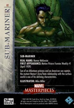 2007 SkyBox Marvel Masterpieces #82 Sub-Mariner Back