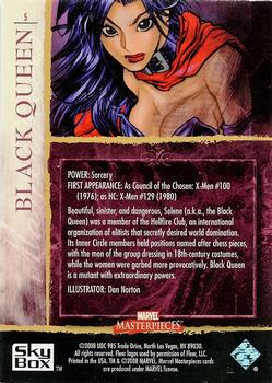 2008 Upper Deck Marvel Masterpieces Set 2 #5 Black Queen Back