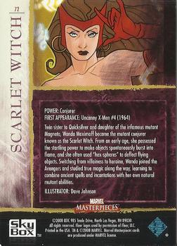 2008 Upper Deck Marvel Masterpieces Set 2 #72 Scarlet Witch Back