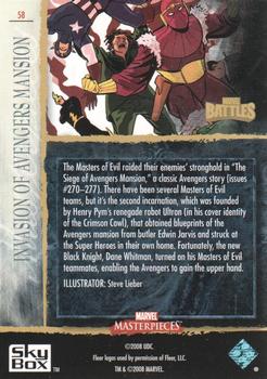 2008 Upper Deck Marvel Masterpieces 3 #58 Invasion of Avengers Mansion Back