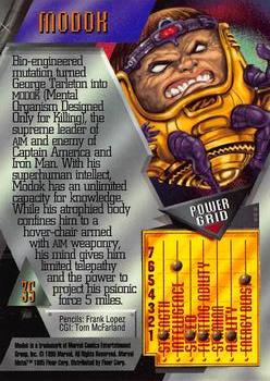 1995 Metal Marvel #35 Modok Back