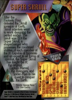 1995 Metal Marvel #41 Super Skrull Back
