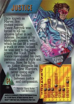 1995 Metal Marvel #64 Justice Back