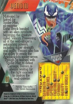 1995 Metal Marvel #80 Venom Back