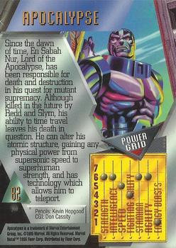 1995 Metal Marvel #82 Apocalypse Back