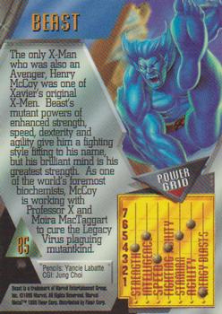 1995 Metal Marvel #85 Beast Back