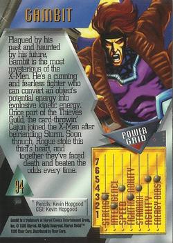1995 Metal Marvel #94 Gambit Back