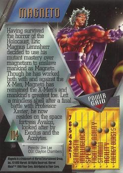 1995 Metal Marvel #104 Magneto Back