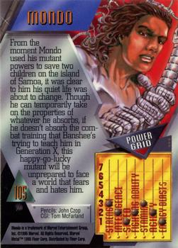 1995 Metal Marvel #105 Mondo Back