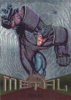 1995 Metal Marvel - Silver Flasher #74 Rhino Front