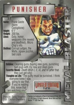 1995 Metal Marvel - Metal Blasters #9 Punisher Back