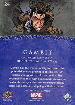 2012 Upper Deck Marvel Premier #24 Gambit Back