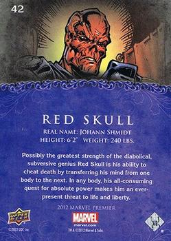 2012 Upper Deck Marvel Premier #42 Red Skull Back