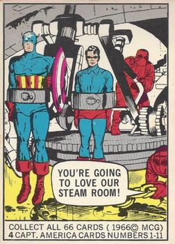 1966 Donruss Marvel Super Heroes #4 You're going to love our steam room! Front